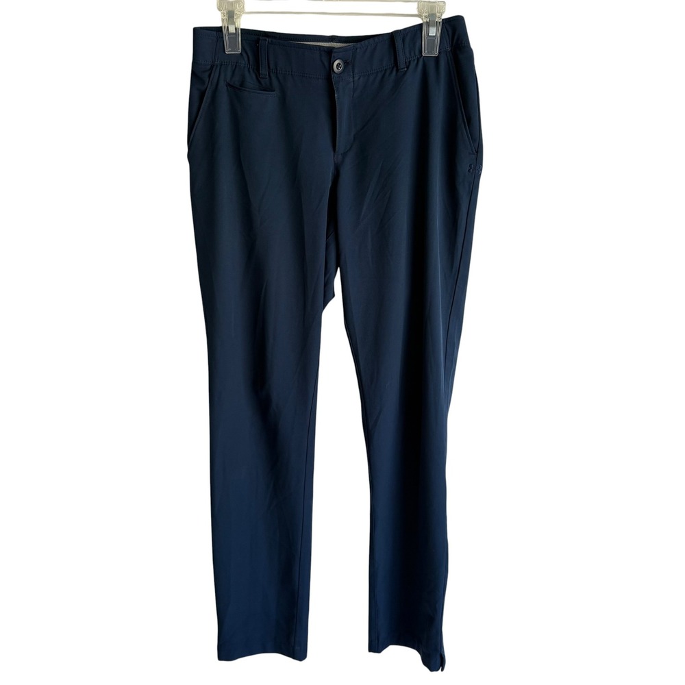 UNDER ARMOUR Navy Ladies Fitted Golf Activewear Dri-Fit‎ Pants, 6